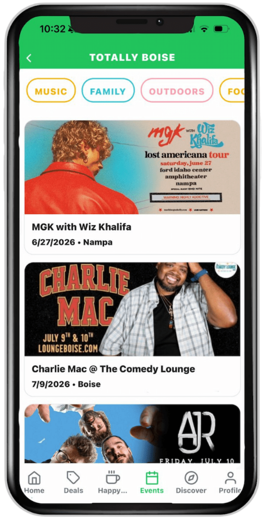 Totally Boise App Events