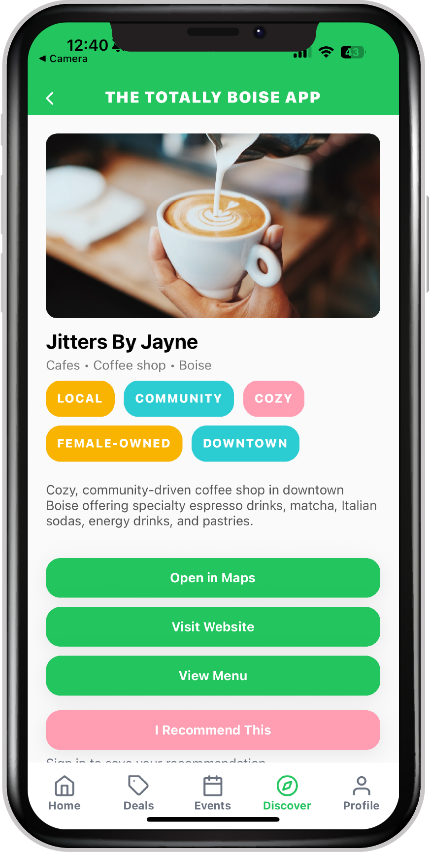 Totally Boise App Deals