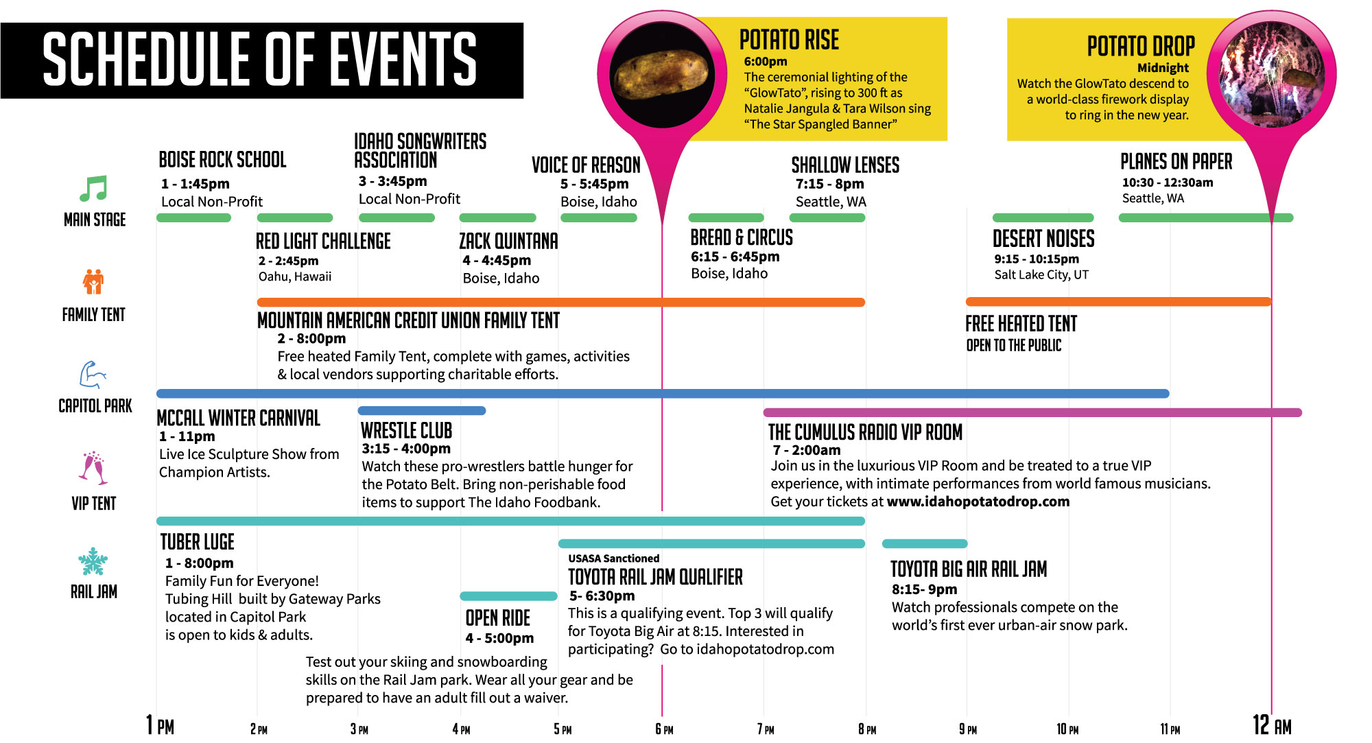 idaho potato drop schedule