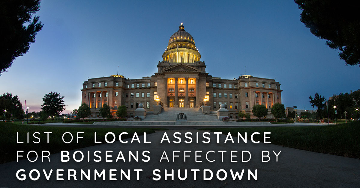 List of Local Assistance for Boiseans Affected by Government Shutdow