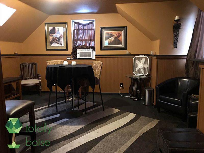 Divine Wine Cork & Fork cigar room